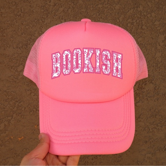 Handmade Accessories - Bookish Floral Trucker Hat